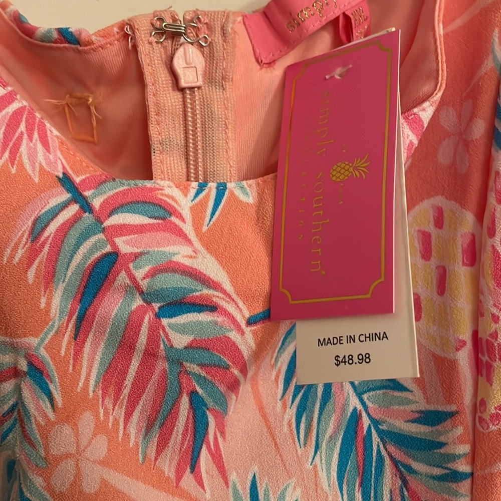 NEW SIMPLY SOUTHERN PINEAPPLE RUFFLE DRESS - MAXI - Picture 8 of 8